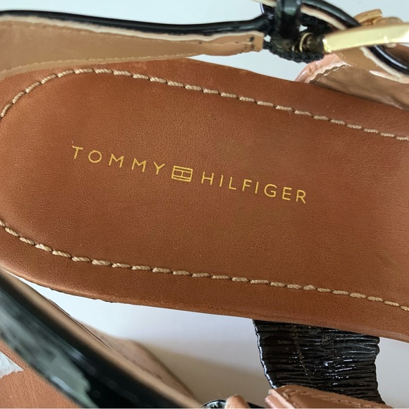 Tommy Hilfiger Womens Maree Black slingback Wedge  Sandals Shoes US 8.5 M - Picture 2 of 9